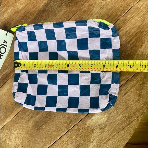 ALOHA Collection Checkered Pouch with Neon Trim; New But Has Flaws From Storage - Picture 12 of 13